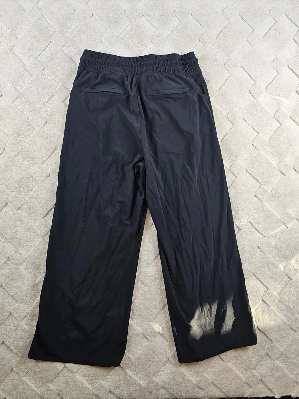 Athleta Avenue Wide Leg Crop Pant Womens 6 in Black Stretchy